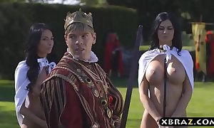 King copulates his breasty lewd servants jasmine increased by anissa