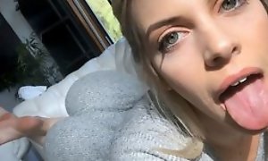 Sexy blonde wench loves jerking cock of leading lady off, doing wonderful blowjob, fukcing less hardcore ssex act increased by having dissolute crossroads