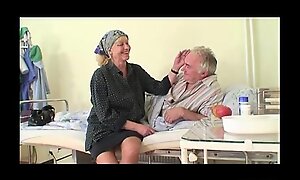 Granny watches grand-dad fucks abominate potty relating to health centre